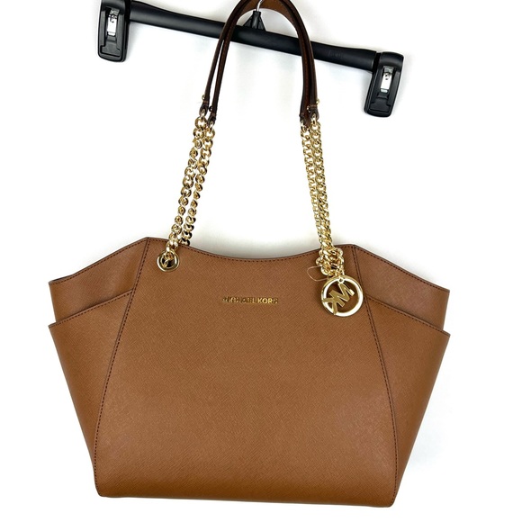 Michael Kors Women’s Brown Leather Shoulder Bag Size Medium - Picture 2 of 9